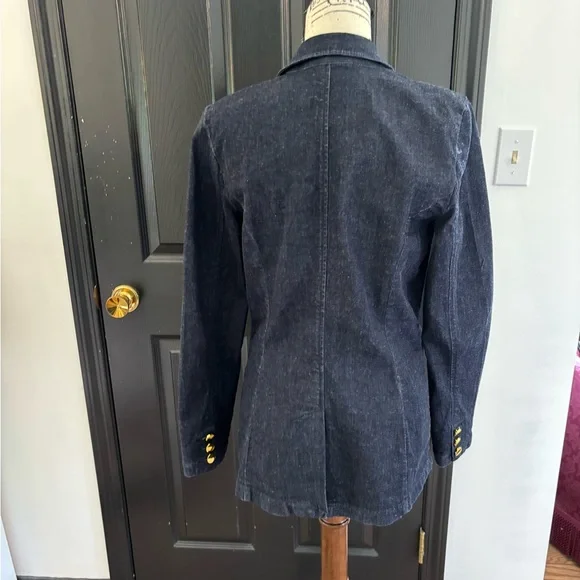 Classic Blue Denim Women's Blazer - Picture 4 of 7